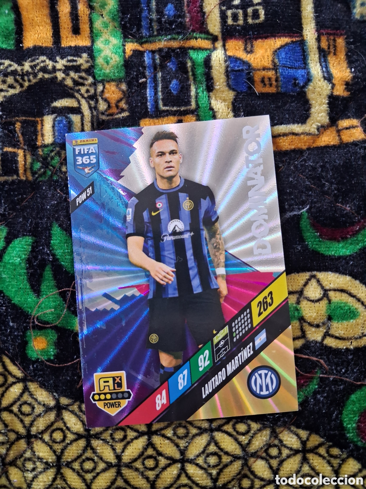 Cromos de f&uacute;tbol: POW 51 LAUTARO MARTINEZ (INTER MILAN) DOMINATOR PANINI ADRENALYN XL FIFA 365 2024 24