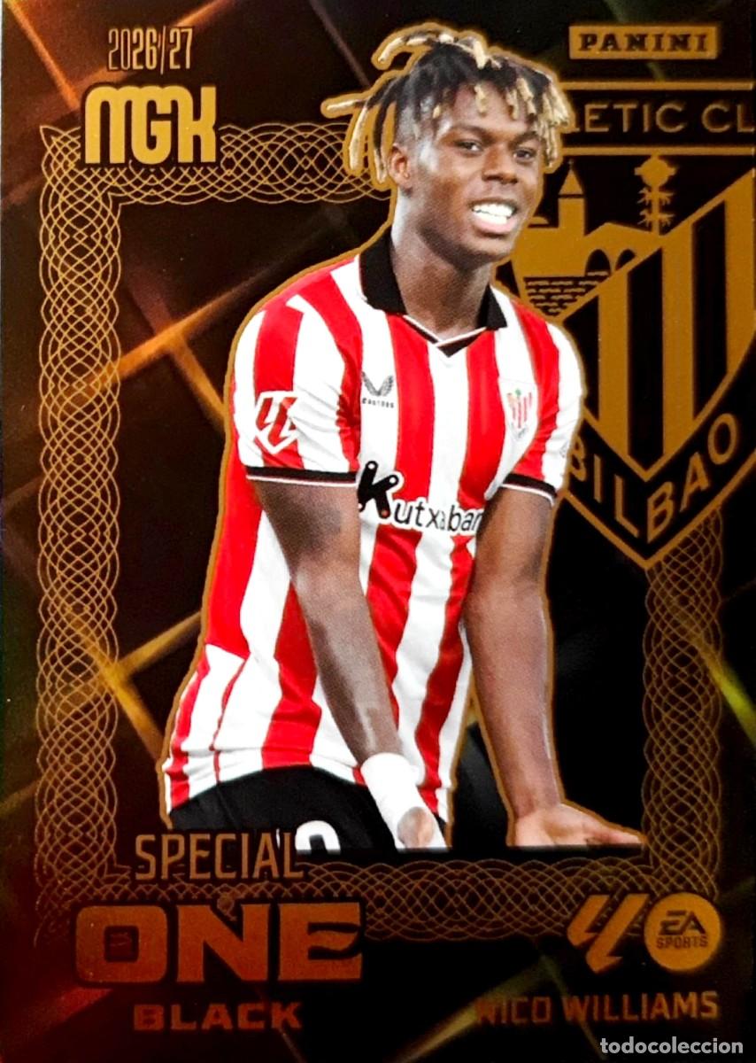 Cromos de f&uacute;tbol: Nico Williams - Athletic Club Bilbao - SPECIAL ONE BLACK - PANINI Megacracks MGK 2026 2027 26 27