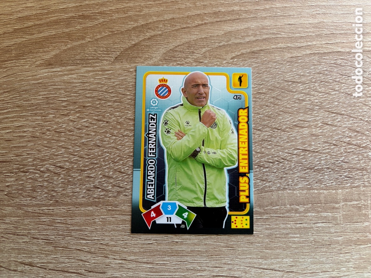 Cromos de f&uacute;tbol: 471 ABELARDO FERN&Aacute;NDEZ PLUS ENTRENADOR ADRENALYN XL 2019 2020 19 20 ESPANYOL