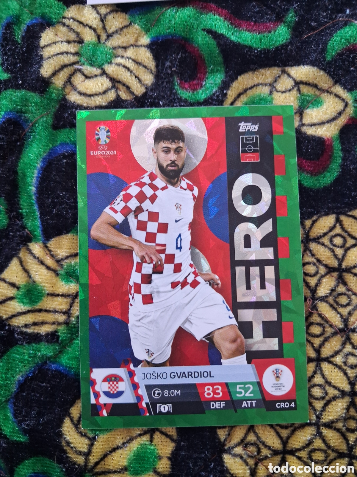 Cromos de f&uacute;tbol: CRO 4 CRO4 EURO 2024 TOPPS JO&Scaron;KO GVARDIOL CROACIA MATCH ATTAX 24 EUROCOPA HERO