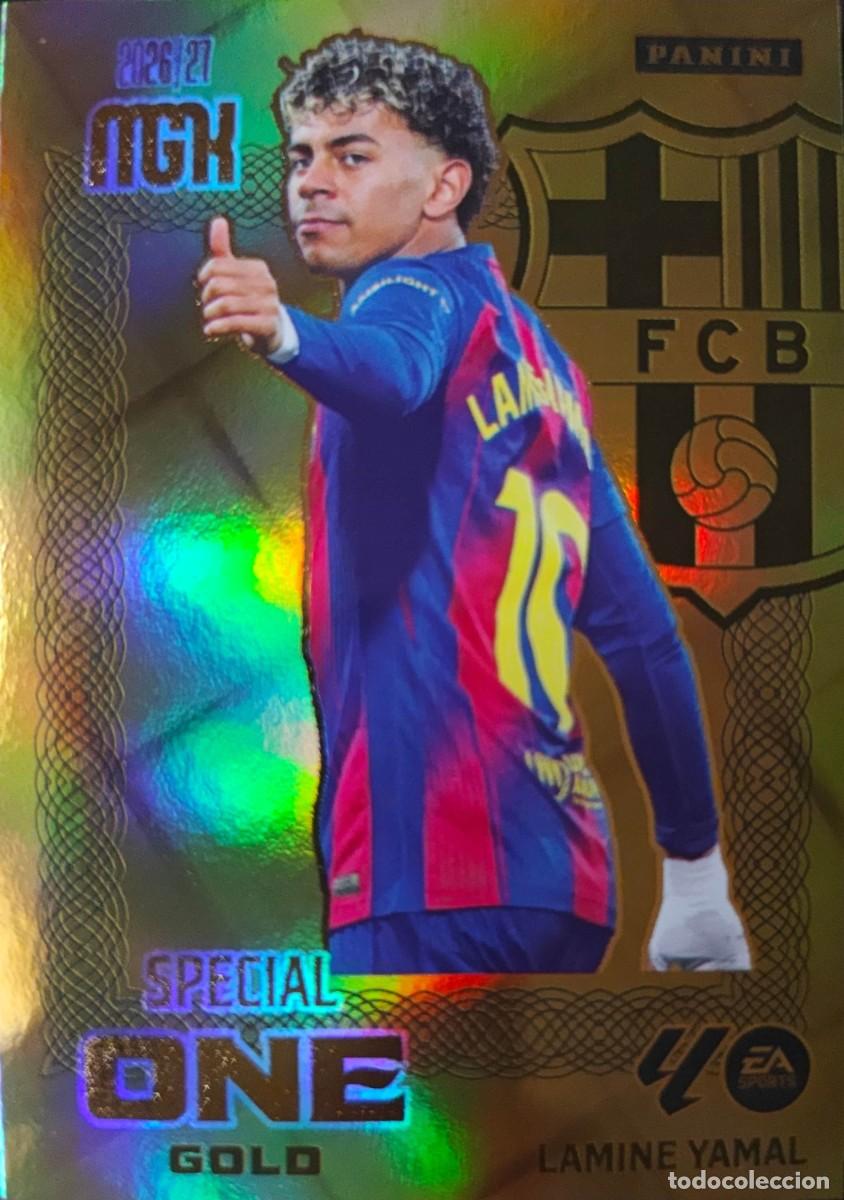 Cromos de f&uacute;tbol: Lamine Yamal - FC Barcelona - SPECIAL ONE GOLD - PANINI Megacracks MGK 2026 2027 26 27