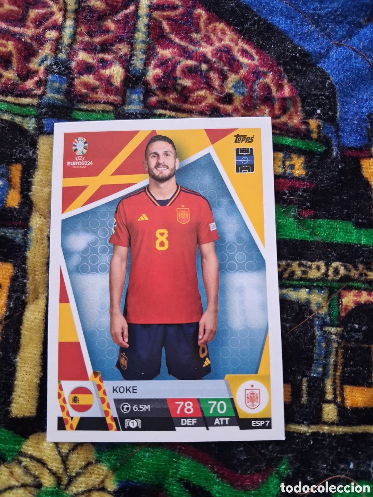 Figurine di Calcio: ESP 7 ESP7 EURO 2024 TOPPS KOKE ESPA&Ntilde;A MATCH ATTAX 24 EUROCOPA