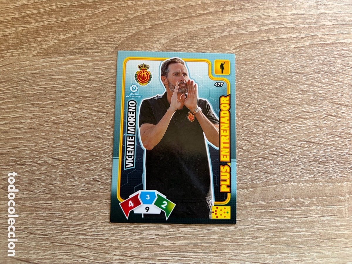 Cromos de f&uacute;tbol: 477 VICENTE MORENO PLUS ENTRENADOR ADRENALYN XL 2019 2020 19 20 MALLORCA