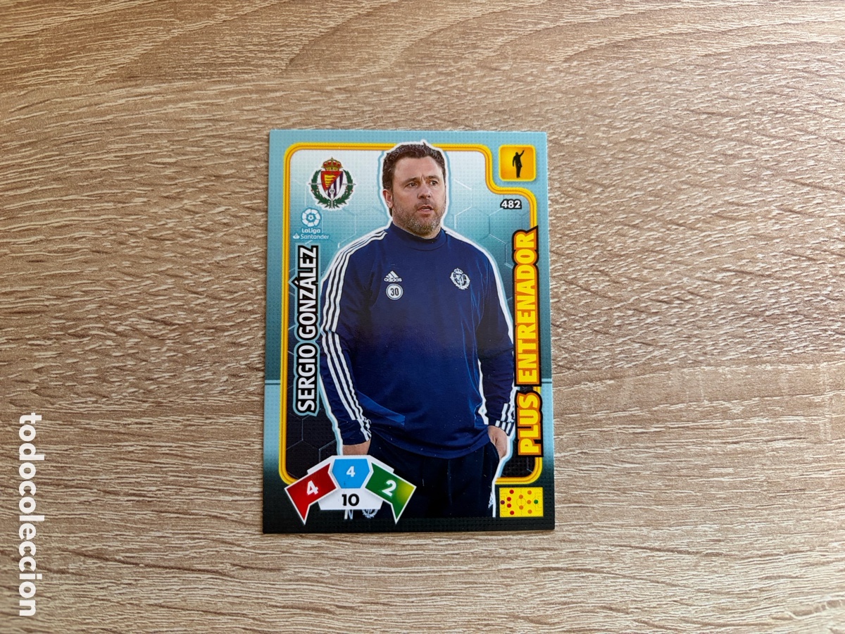 Cromos de f&uacute;tbol: 482 SERGIO GONZ&Aacute;LEZ PLUS ENTRENADOR ADRENALYN XL 2019 2020 19 20 REAL VALLADOLID