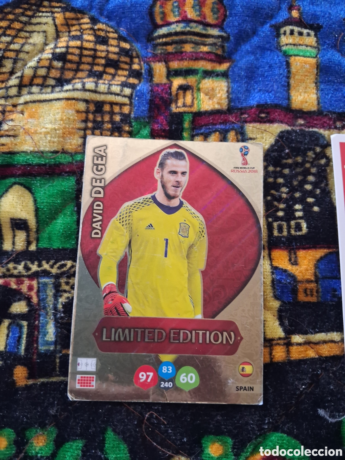 Cromos de f&uacute;tbol: DE GEA LIMITED EDITION ESPA&Ntilde;A WORLD CUP RUSSIA ADRENALYN XL 2018 PANINI
