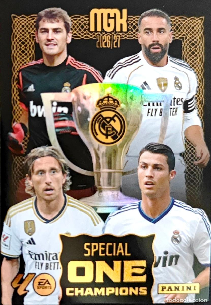 Cromos de f&uacute;tbol: Casillas Ronaldo Modric Real Madrid - SPECIAL ONE CHAMPIONS - PANINI Megacracks MGK 2026 2027 26 27