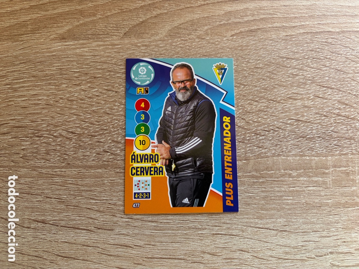 Fu&szlig;ball-Sticker: 477 &Aacute;LVARO CERVERA PLUS ENTRENADOR ADRENALYN XL 2020 2021 20 21 C&Aacute;DIZ
