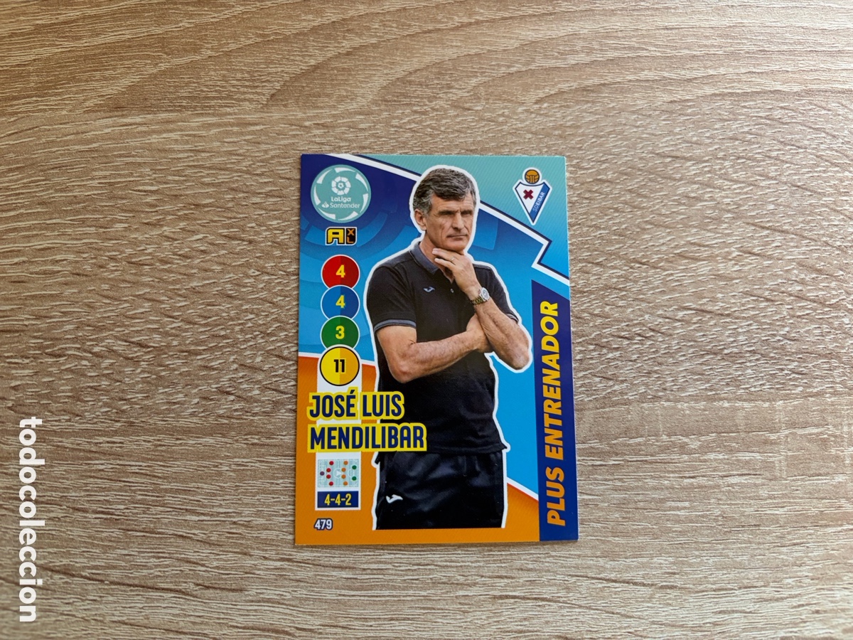 Fu&szlig;ball-Sticker: 479 JOS&Eacute; LUIS MENDILIBAR PLUS ENTRENADOR ADRENALYN XL 2020 2021 20 21 EIBAR