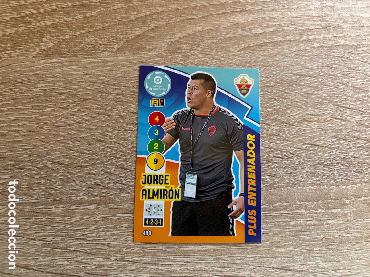 Fu&szlig;ball-Sticker: 480 JORGE ALMIR&Oacute;N PLUS ENTRENADOR ADRENALYN XL 2020 2021 20 21 ELCHE