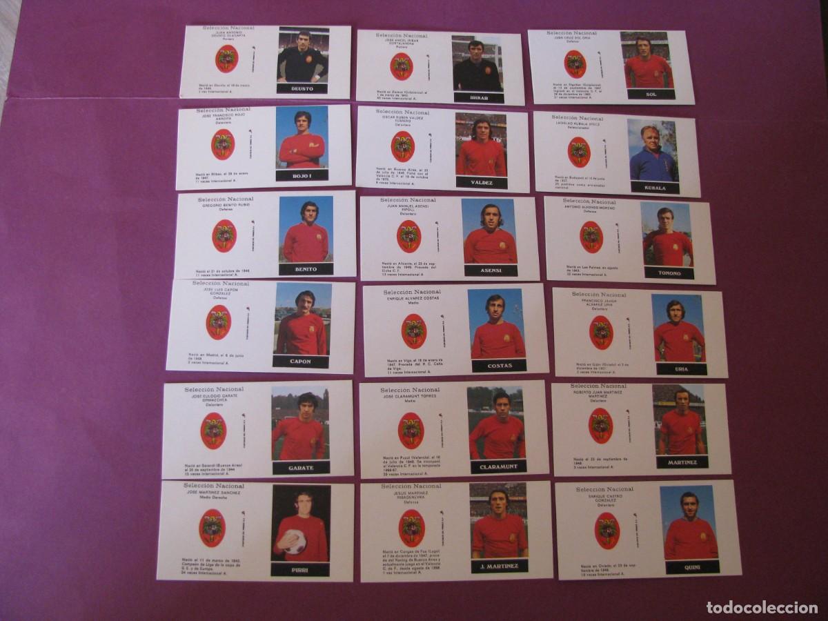 Cromos de Futebol: LOTE DE 18 CROMOS DE SELECCION NACIONAL DE FUTBOL. FOSFOROS DEL PIRINEO. SIN BANDA DE RASPADO.