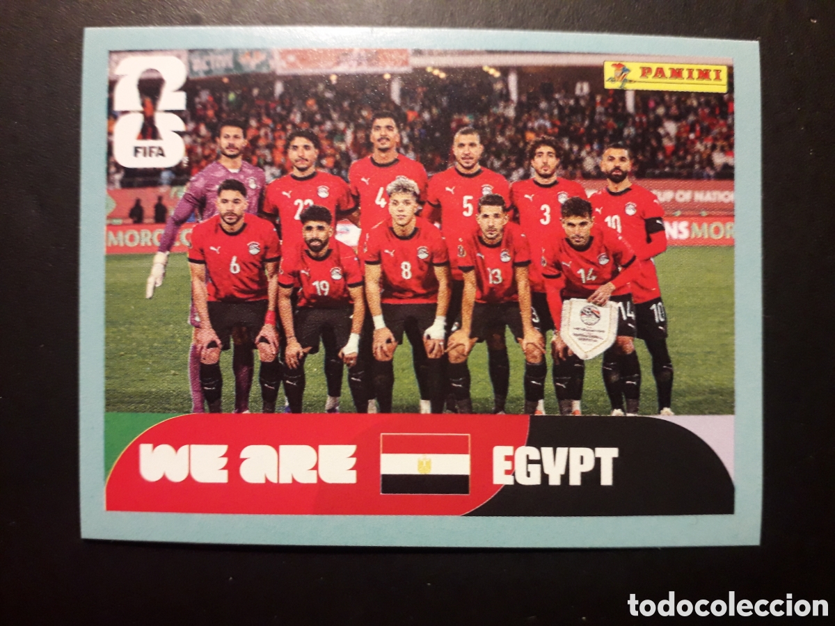 Cromos de f&uacute;tbol: EQUIPO EGIPTO EGY 13 MUNDIAL F&Uacute;TBOL 2026 FIFA WORLD CUP PANINI SIN PEGAR PEDIDO M&Iacute;NIMO 3&euro;
