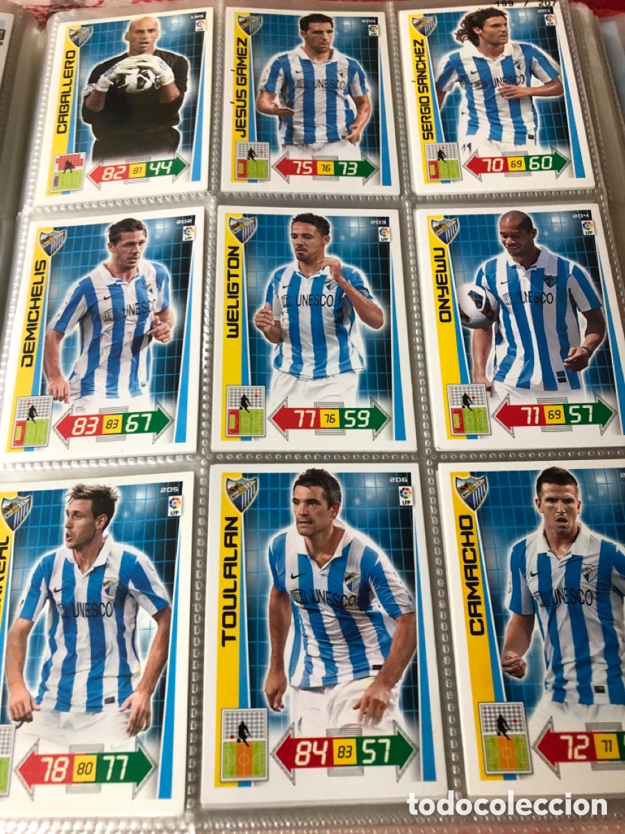 Football Stickers: Adrenalyn 2012 2013 equipo malaga