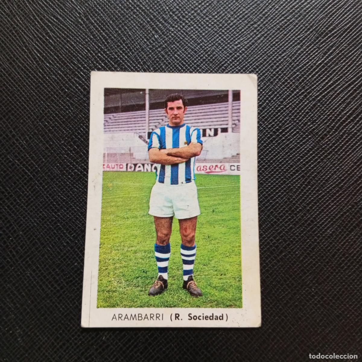 Cromos de f&uacute;tbol: ARAMBARRI REAL SOCIEDAD FHER 1970 1971 CROMO FUTBOL 70 71 LIGA - DESPEGADO - A70 PG379