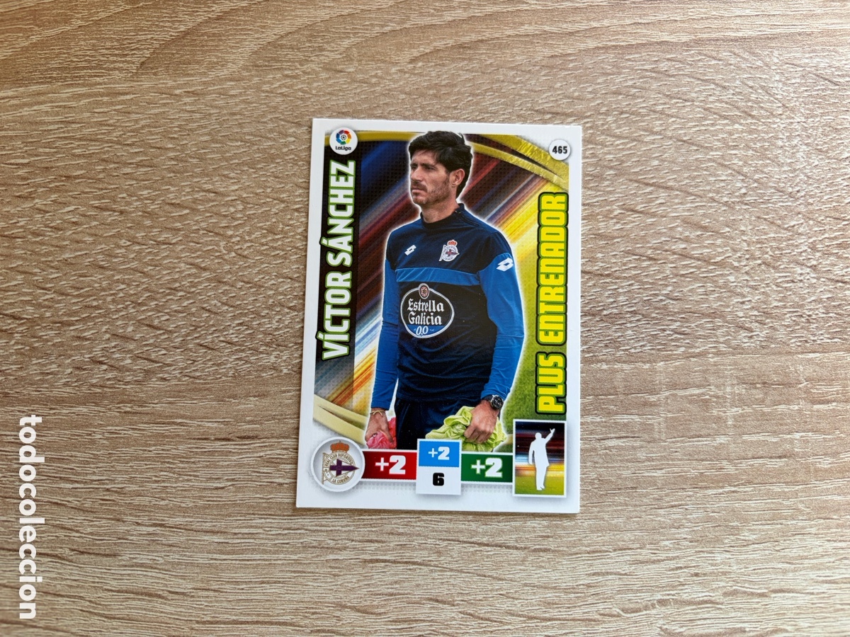 Cromos de f&uacute;tbol: 465 V&Iacute;CTOR S&Aacute;NCHEZ PLUS ENTRENADOR ADRENALYN XL 2015 2016 15 16 DEPORTIVO DE LA CORU&Ntilde;A