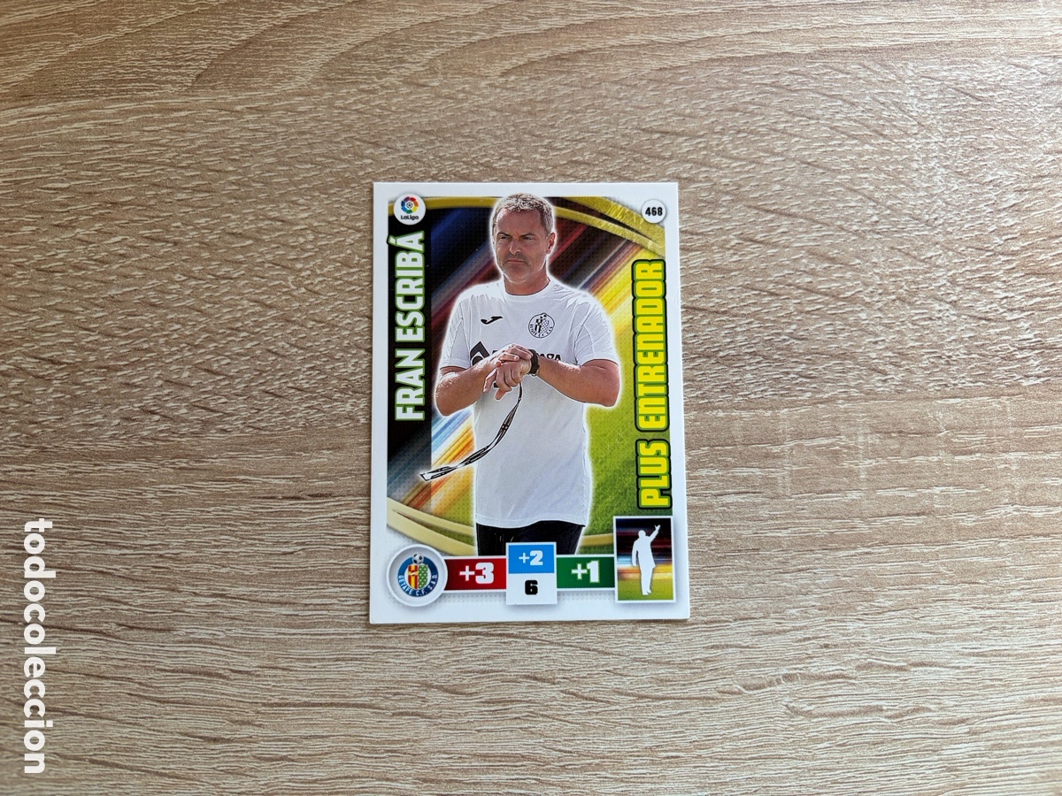 Cromos de f&uacute;tbol: 468 FRAN ESCRIB&Aacute; PLUS ENTRENADOR ADRENALYN XL 2015 2016 15 16 GETAFE