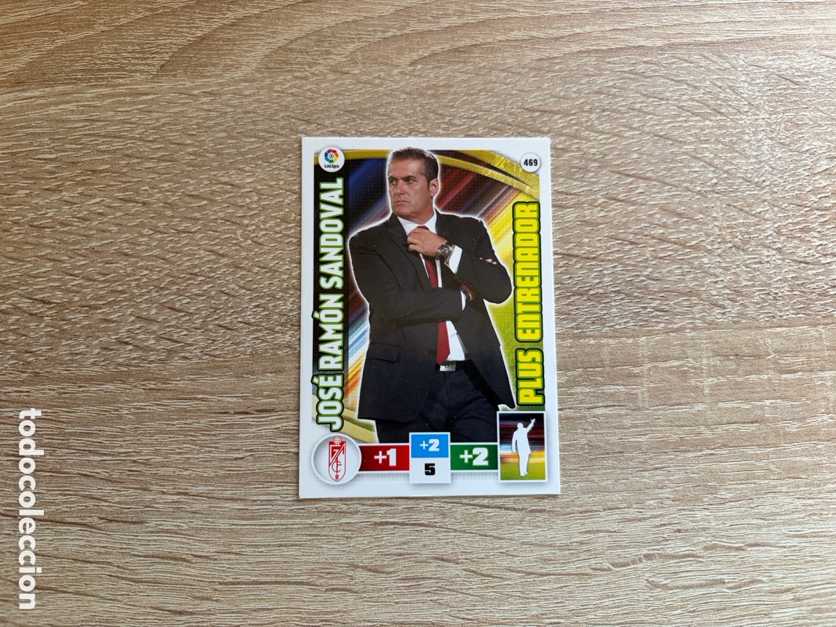 Football Stickers: JOS&Eacute; RAM&Oacute;N SANDOVAL PLUS ENTRENADOR ADRENALYN XL 2015 2016 15 16 GRANADA