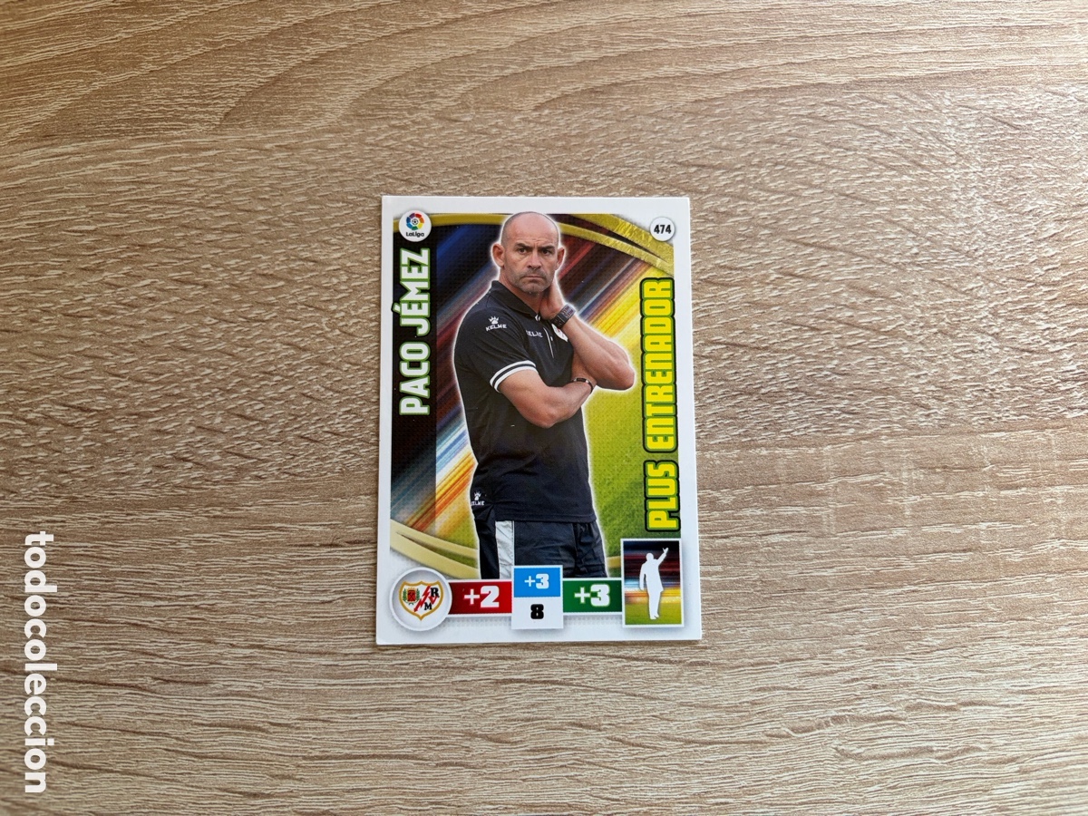 Cromos de f&uacute;tbol: 474 PACO J&Eacute;MEZ PLUS ENTRENADOR ADRENALYN XL 2015 2016 15 16 RAYO VALLECANO