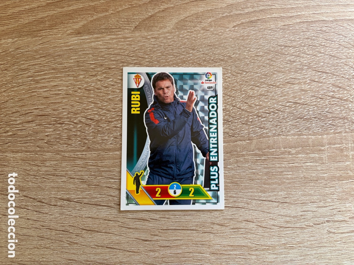 Cromos de f&uacute;tbol: 489 RUB&Iacute; PLUS ENTRENADOR ADRENALYN XL 2016 2017 16 17 SPORTING DE GIJ&Oacute;N