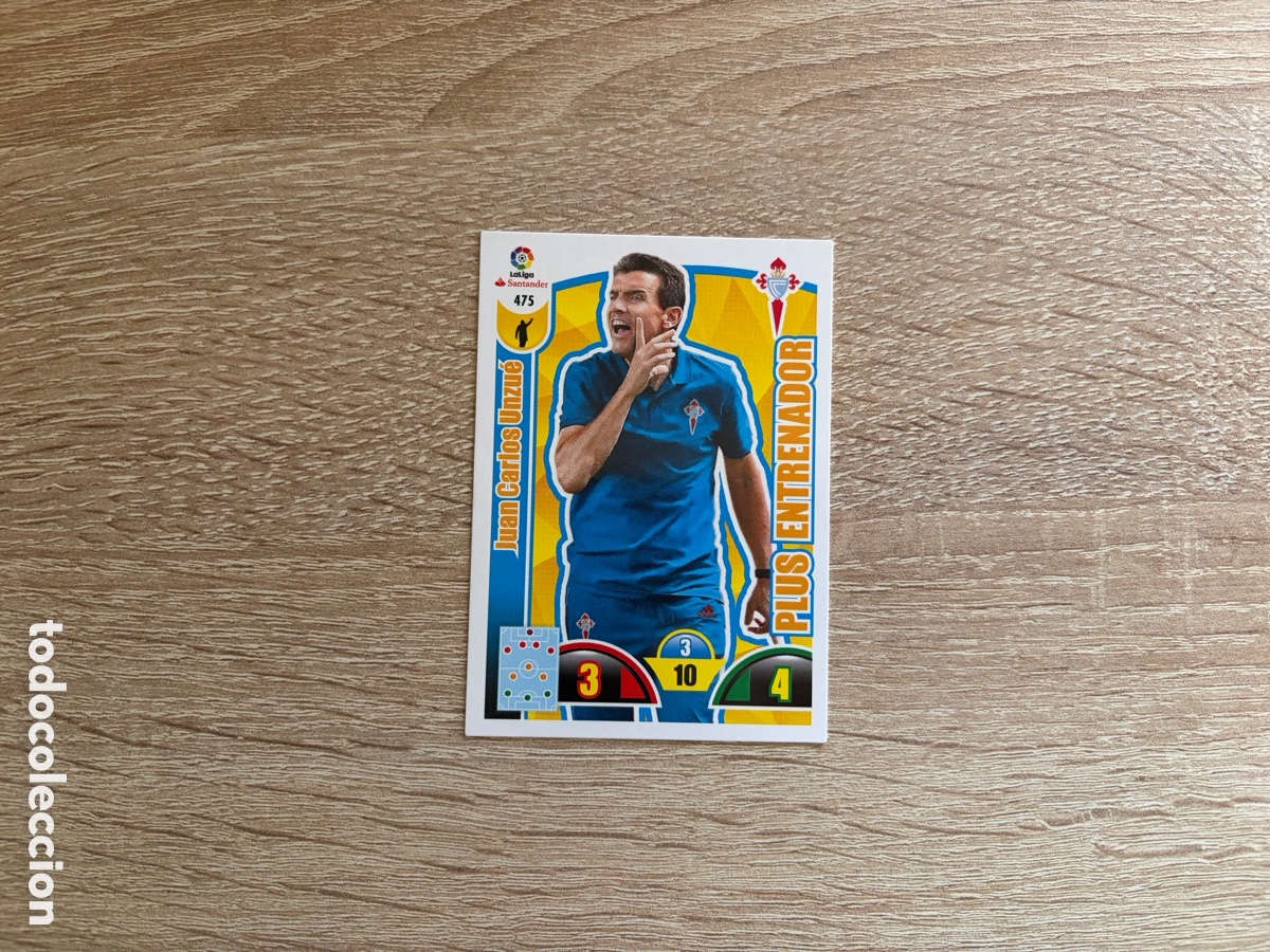 Cromos de f&uacute;tbol: 475 JUAN CARLOS UNZU&Eacute; PLUS ENTRENADOR ADRENALYN XL 2017 2018 17 18 CELTA DE VIGO