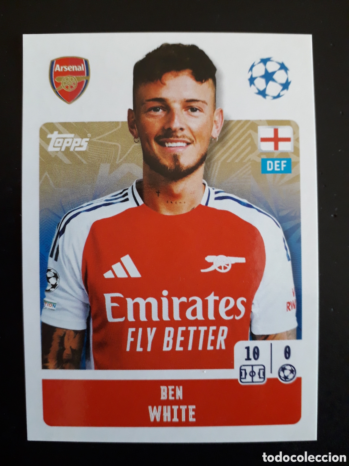 Cromos de f&uacute;tbol: WHITE ARSENAL N&deg; 45 UEFA CHAMPIONS LEAGUE SEASON TOPPS 24 25 2024 2025 PEDIDO M&Iacute;NIMO 3&euro;