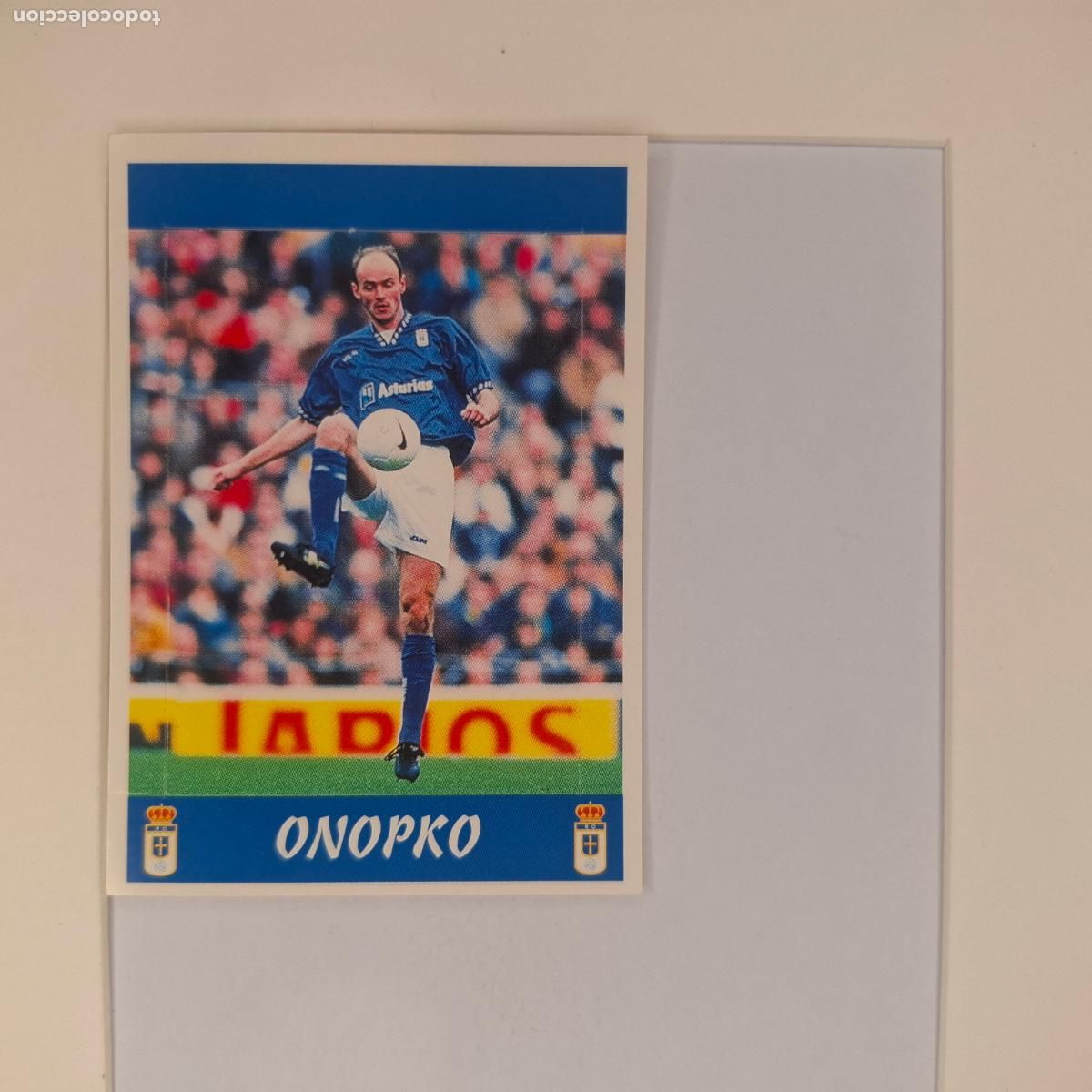 Cartes &agrave; collectionner de Football: CROMO DE F&Uacute;TBOL. VICTOR ONOPKO. REAL OVIEDO. LIGA 97/98. N&ordm; POP UP. PANINI.