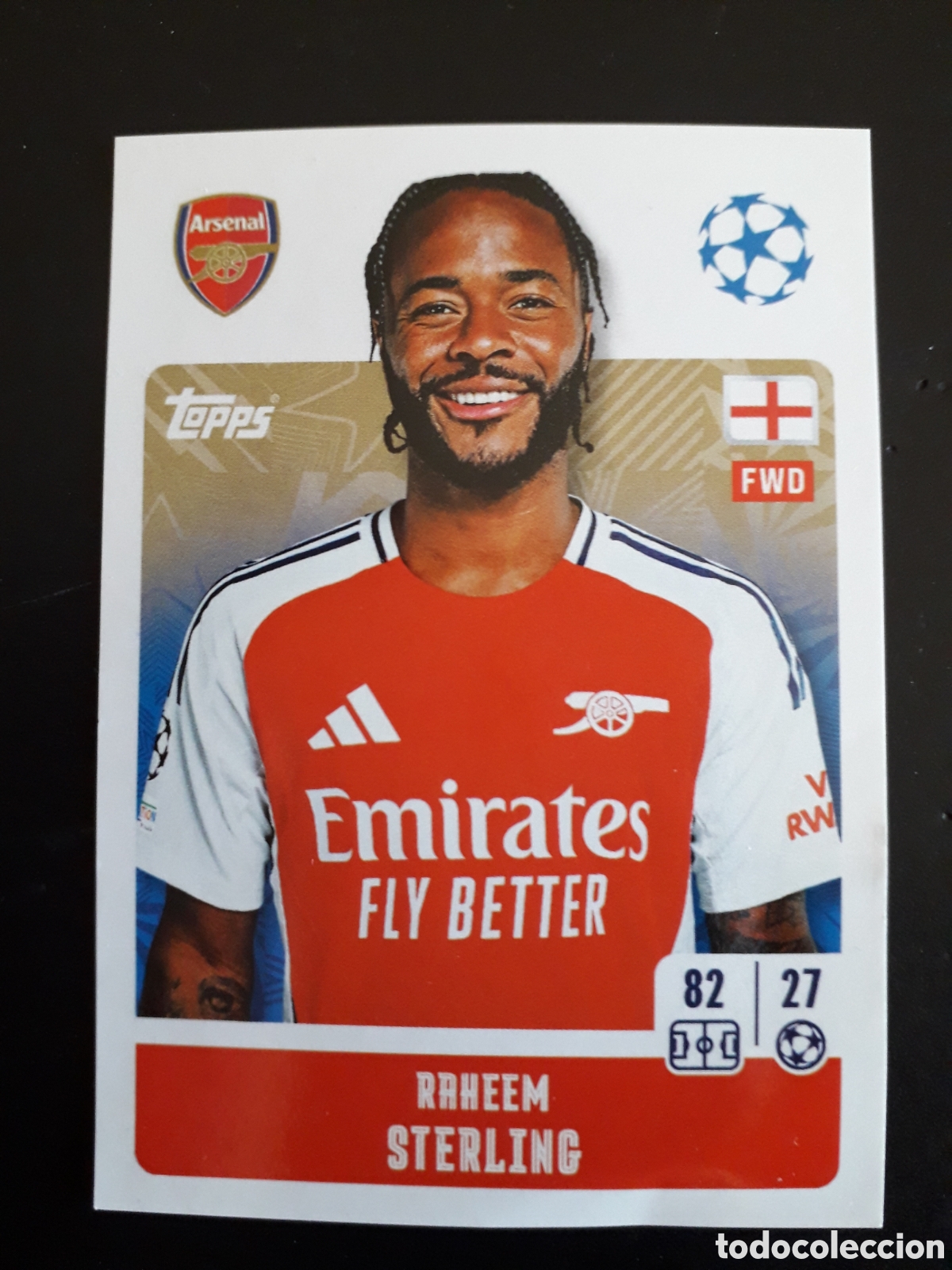 Cromos de Futebol: STERLING ARSENAL N&deg; 51 UEFA CHAMPIONS LEAGUE SEASON TOPPS 24 25 2024 2025 PEDIDO M&Iacute;NIMO 3&euro;