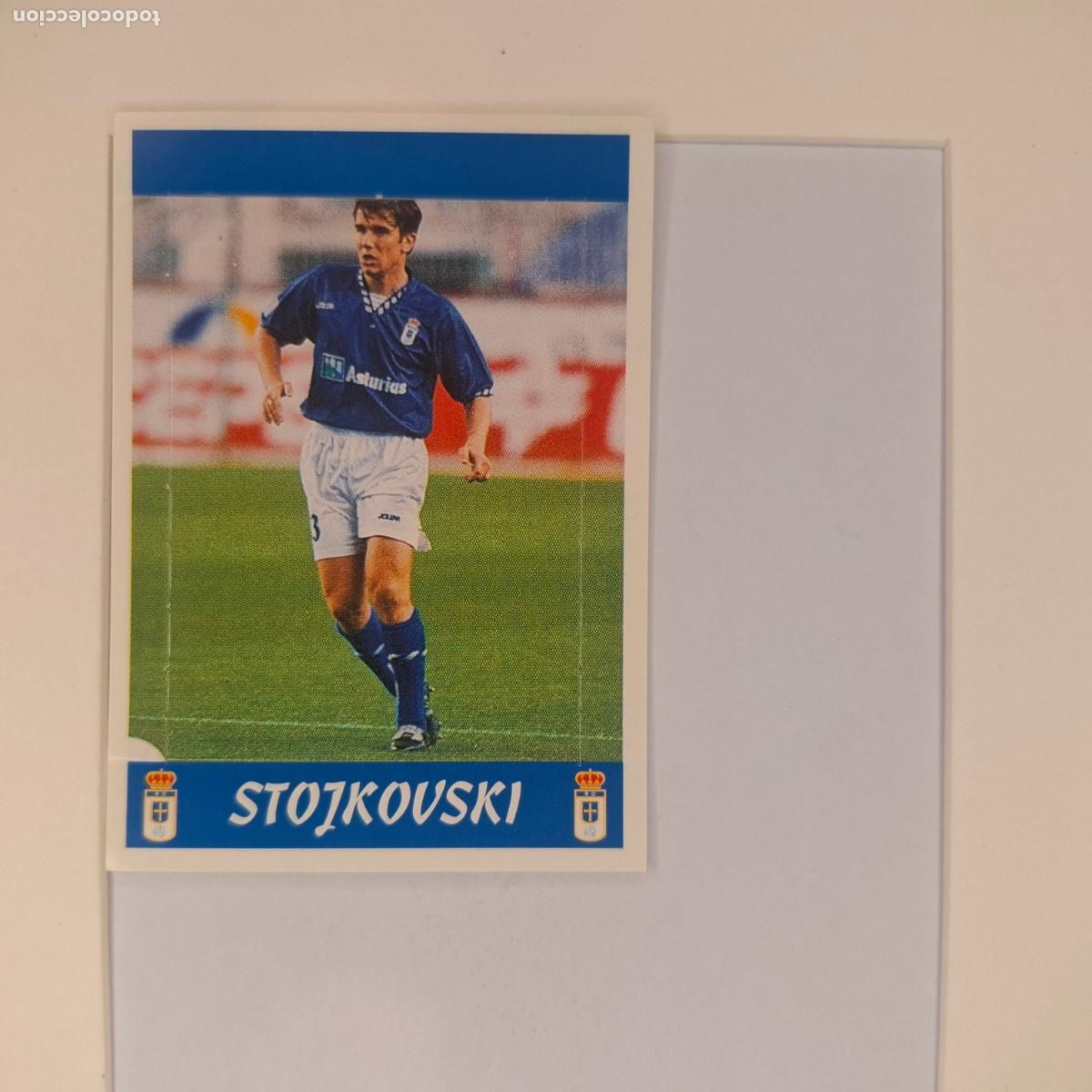 Cromos de f&uacute;tbol: CROMO DE F&Uacute;TBOL. MIRKO STOJKOVSKI. REAL OVIEDO. LIGA 97/98. POP UP. PANINI.