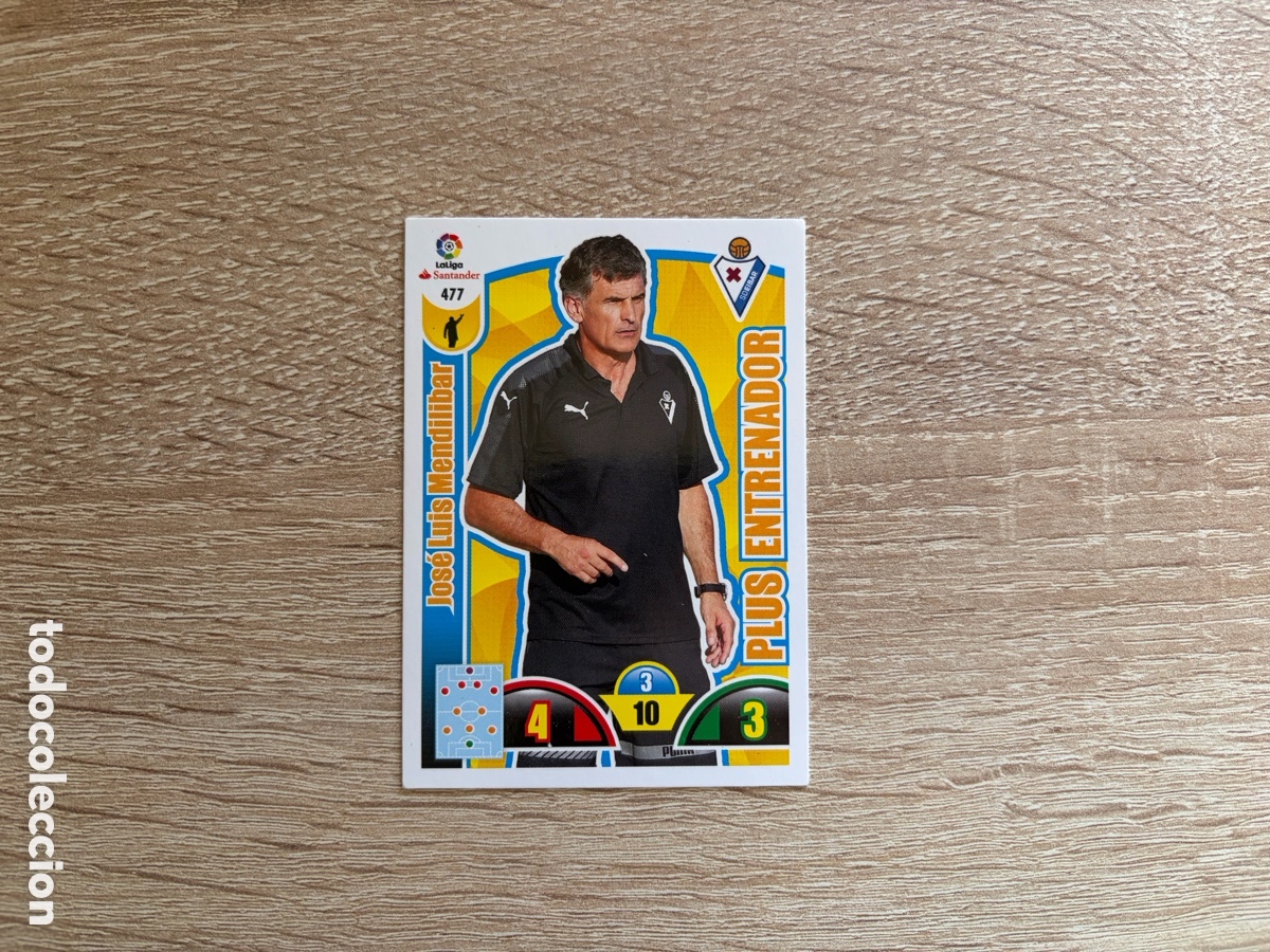 Cromos de f&uacute;tbol: 477 JOS&Eacute; LUIS MENDILIBAR PLUS ENTRENADOR ADRENALYN XL 2017 2018 17 18 SD EIBAR