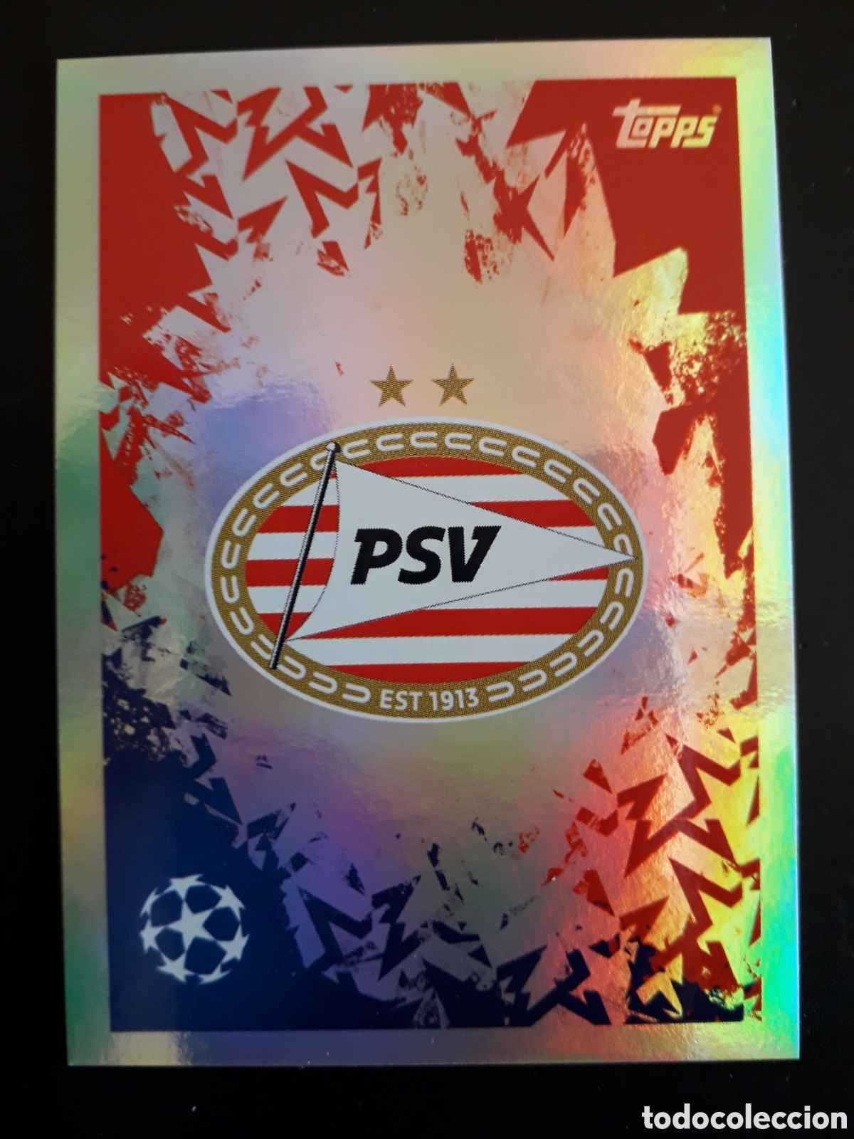 Cromos de f&uacute;tbol: ESCUDO PSV EINDHOVEN N&deg; 295 UEFA CHAMPIONS LEAGUE SEASON TOPPS 24 25 2024 2025 PEDIDO M&Iacute;NIMO 3&euro;