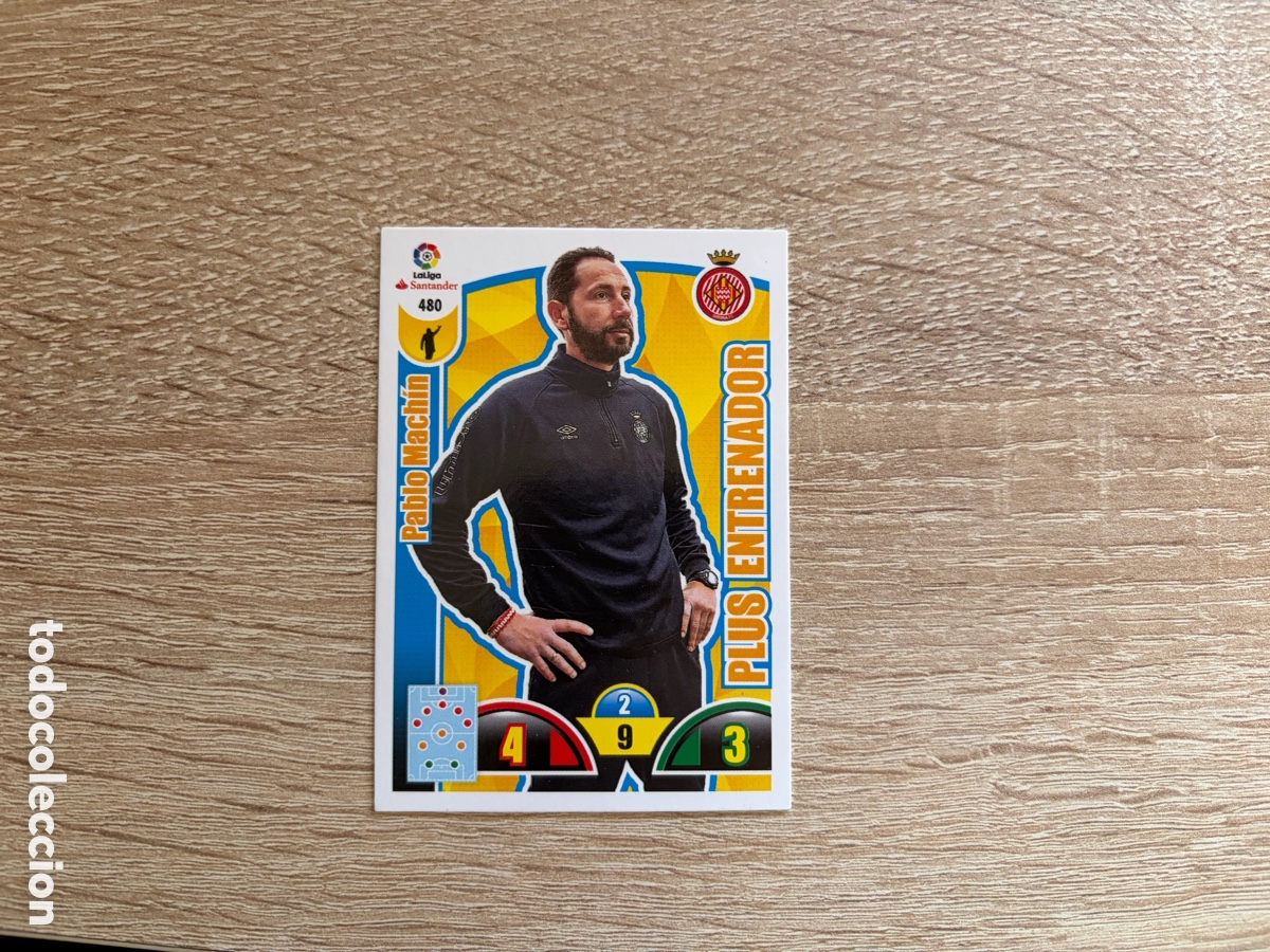 Cromos de f&uacute;tbol: 480 PABLO MACH&Iacute;N PLUS ENTRENADOR ADRENALYN XL 2017 2018 17 18 GIRONA FC