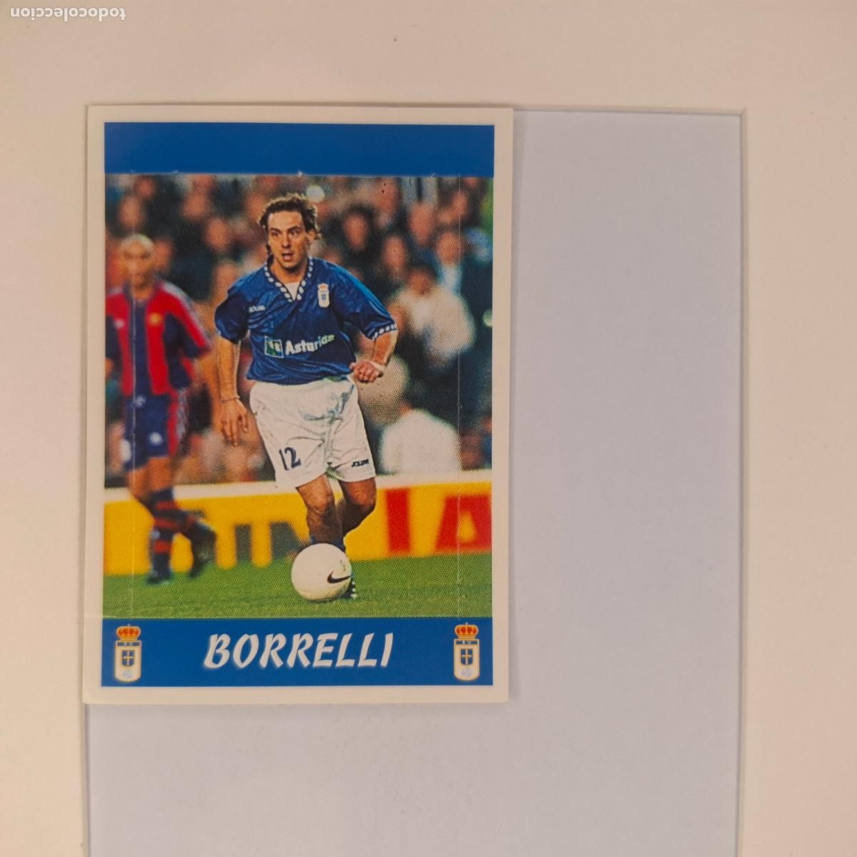 Cromos de f&uacute;tbol: CROMO DE F&Uacute;TBOL. BORRELLI. REAL OVIEDO. LIGA 97/98. POP UP. PANINI.