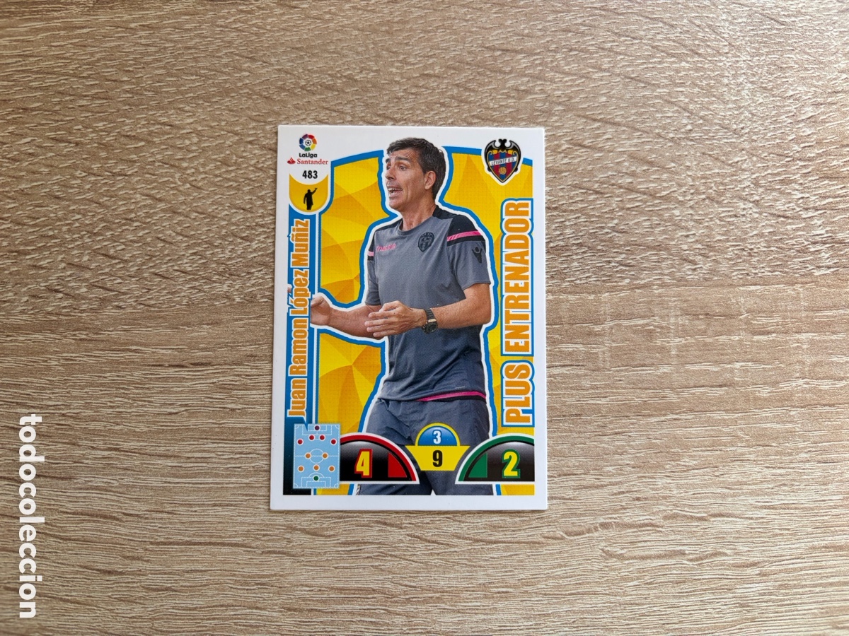 Cromos de f&uacute;tbol: 483 JUAN RAM&Oacute;N L&Oacute;PEZ MU&Ntilde;IZ PLUS ENTRENADOR ADRENALYN XL 2017 2018 17 18 LEVANTE UD