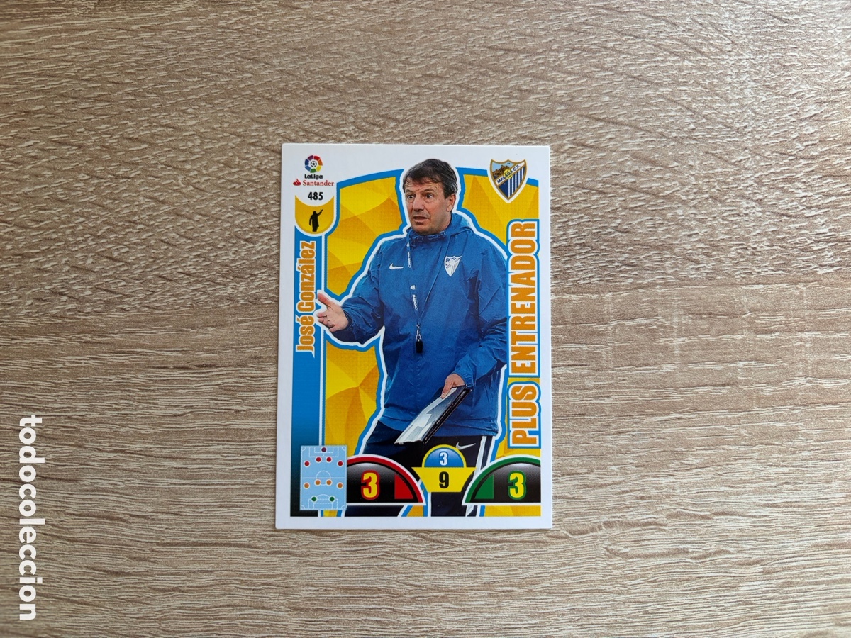Cromos de f&uacute;tbol: 485 JOS&Eacute; GONZ&Aacute;LEZ PLUS ENTRENADOR ADRENALYN XL 2017 2018 17 18 M&Aacute;LAGA CF
