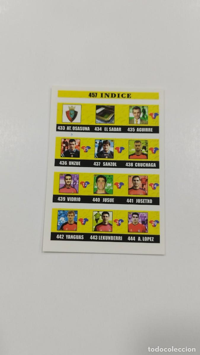 Cromos de f&uacute;tbol: LAS FICHAS DE LA LIGA 2003 - INDICE - C.AT. OSASUNA