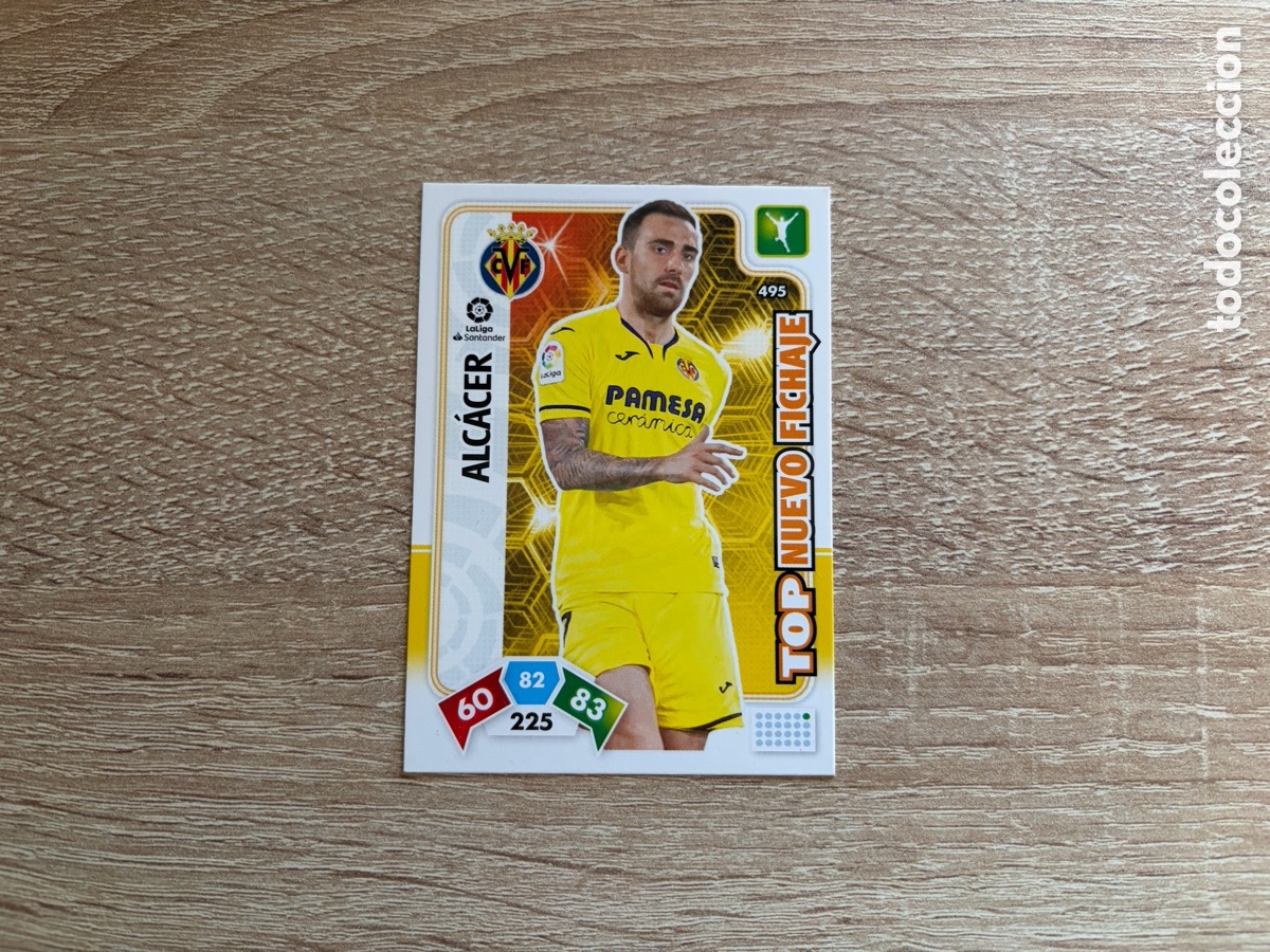 Cromos de f&uacute;tbol: 495 ALC&Aacute;CER TOP NUEVO FICHAJE ADRENALYN XL 2019 2020 19 20 VILLARREAL CF