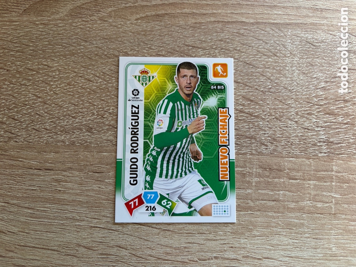 Cromos de f&uacute;tbol: 84 BIS GUIDO RODR&Iacute;GUEZ NUEVO FICHAJE ADRENALYN XL 2019 2020 19 20 REAL BETIS