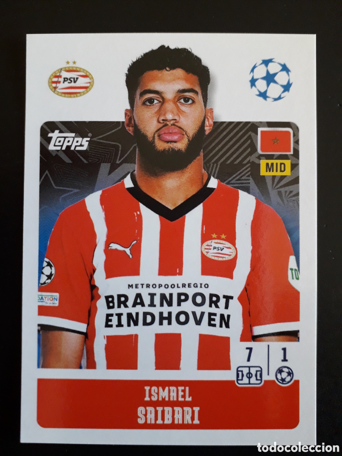 Cromos de f&uacute;tbol: SAIBARI PSV EINDHOVEN N&deg; 303 UEFA CHAMPIONS LEAGUE SEASON TOPPS 24 25 2024 2025 PEDIDO M&Iacute;NIMO 3&euro;