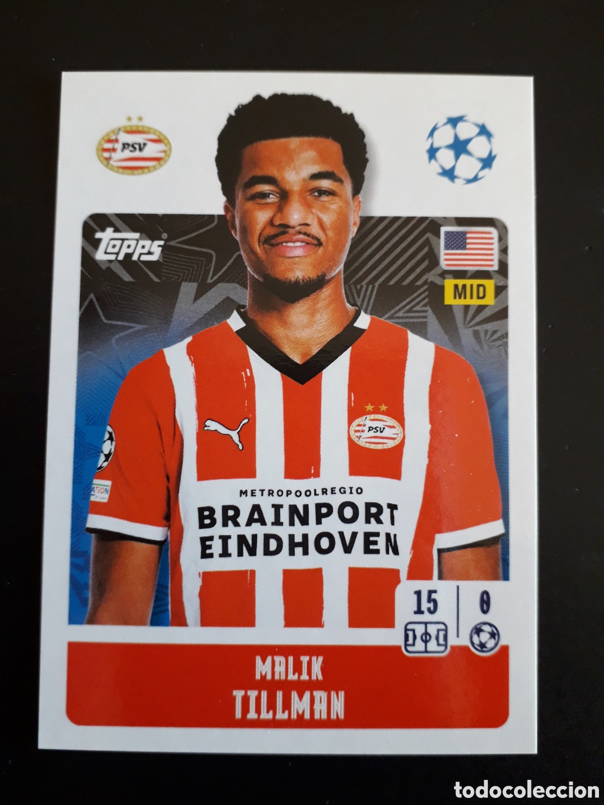 Cromos de f&uacute;tbol: TILLMAN PSV EINDHOVEN N&deg; 304 UEFA CHAMPIONS LEAGUE SEASON TOPPS 24 25 2024 2025 PEDIDO M&Iacute;NIMO 3&euro;