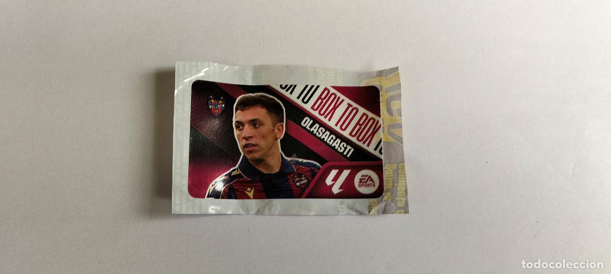 Fu&szlig;ball-Sticker: CROMO CHICLE . LIGA ESTE 2026 - 27 ... BOX TO BOX LEVANTE . OLASAGASTI -- LEER ANUNCIO.