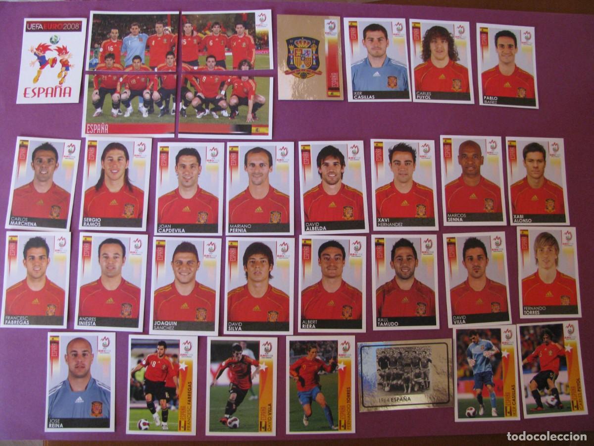 Cromos de f&uacute;tbol: LOTE DE 32 CROMOS DEL EUROCOPA 2008 PANINI. SELECCION DE ESPA&Ntilde;A
