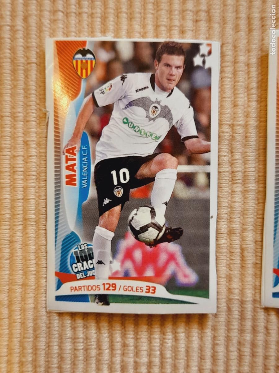 Cromos de f&uacute;tbol: CROMO MATA (VALENCIA CF) LOS 100 CRACKS DEL JUGON 2005 2014