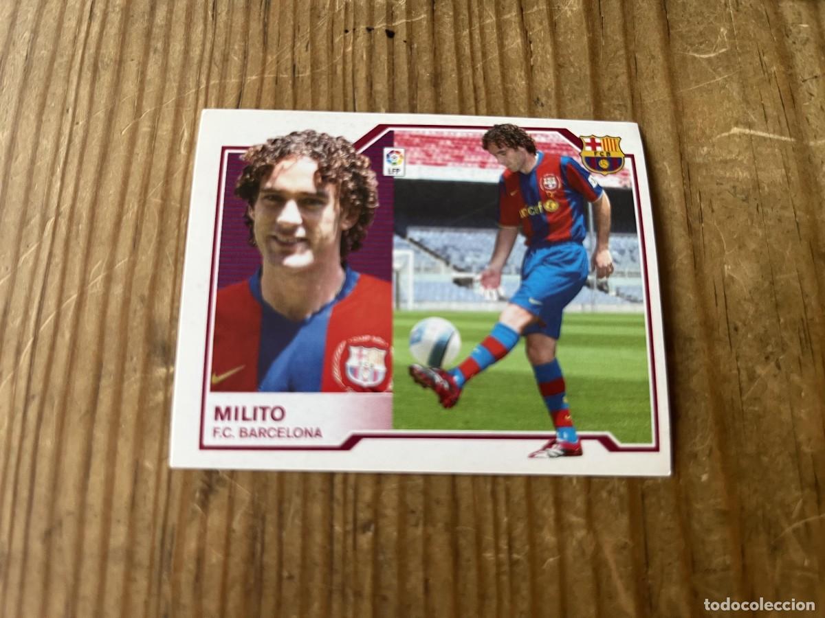 Football Stickers: CROMO SIN PEGAR NUNCA PEGADO ALBUM LIGA ESTE 07 08 2007 2008 FICHAJES # 12 MILITO BARCELONA