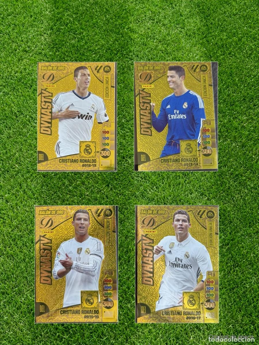 Cromos de f&uacute;tbol: (X-5) Lote 4 cartas Cristiano Ronaldo Dynasty Bal&oacute;n de Oro &ndash; Real Madrid