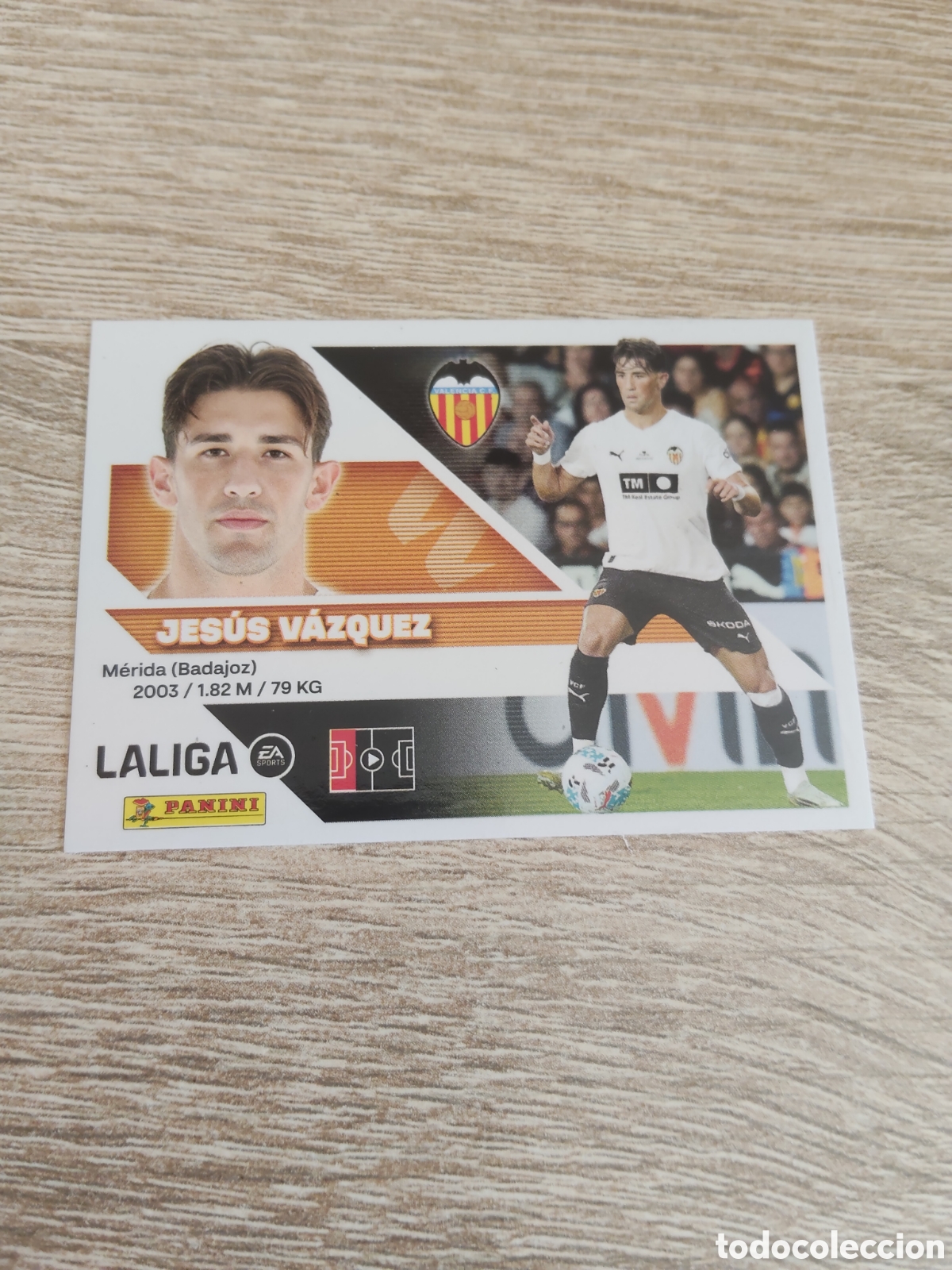 Cromos de f&uacute;tbol: Jes&uacute;s V&aacute;zquez Valencia liga 2026 2027 26 27 ediciones este