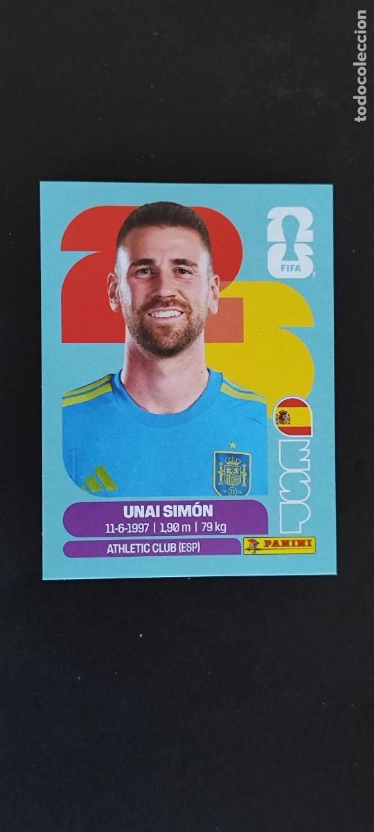 Cromos de f&uacute;tbol: FIFA WORLD CUP 2026 STICKER UNAI SIMON ESPA&Ntilde;A # ESP2 PANINI