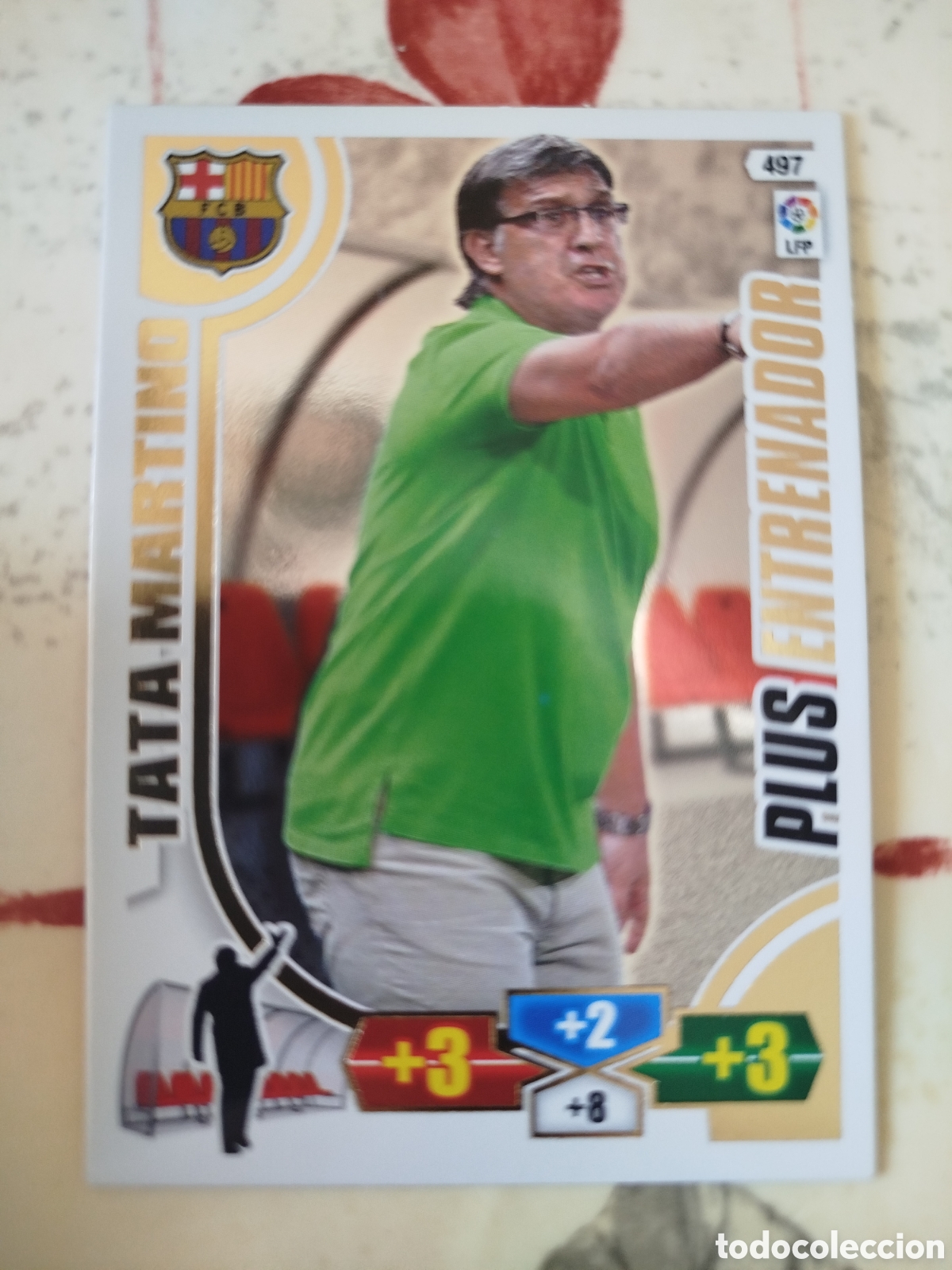 Cromos de f&uacute;tbol: ADRENALYN 2013/14.F.C.BARCELONA.TATA MART&Iacute;NEZ (PLUS ENTRENADOR).