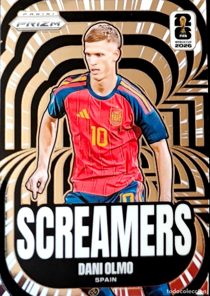 Cromos de f&uacute;tbol: 18 Dani Olmo - FC Barcelona - Espa&ntilde;a - SCREAMERS - PRIZM PANINI FIFA World Cup 2026