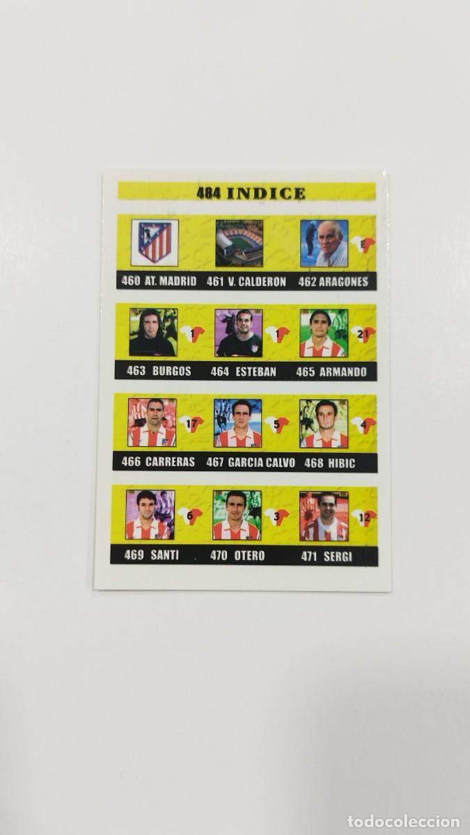 Cromos de f&uacute;tbol: LAS FICHAS DE LA LIGA 2003 - INDICE - ATLETICO DE MADRID