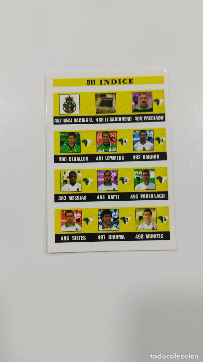 Cartes &agrave; collectionner de Football: LAS FICHAS DE LA LIGA 2003 - INDICE - REAL RACING CLUB