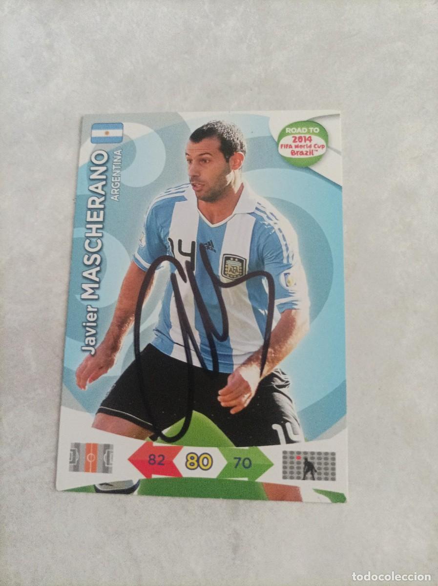 Football Stickers: Cromo futbol firmado Mascherano